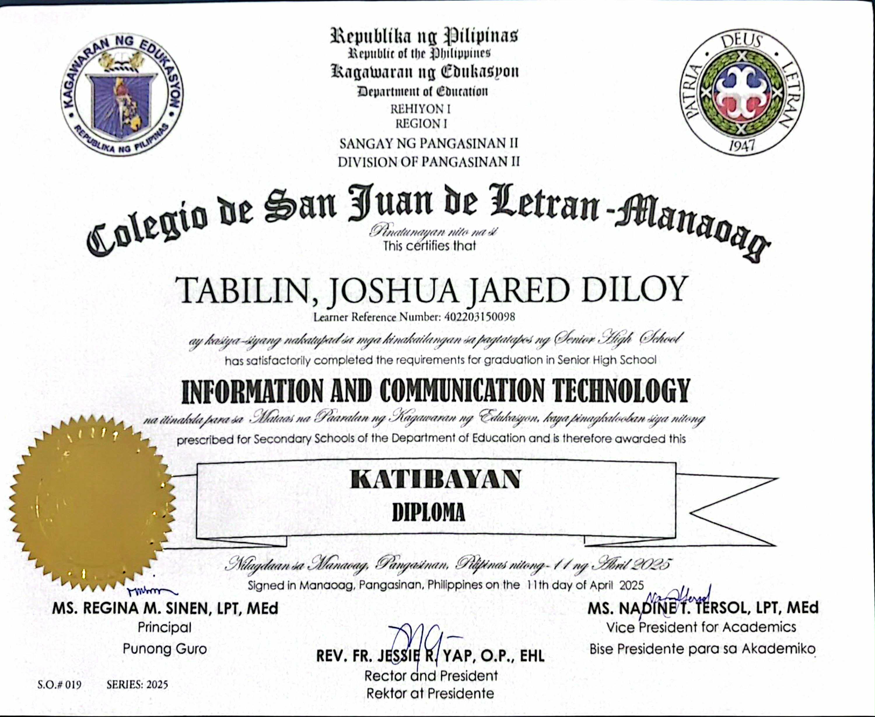 Certificate